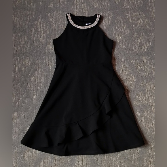 Speechless Black Jeweled Neck Dress Size 8 - Picture 2 of 9